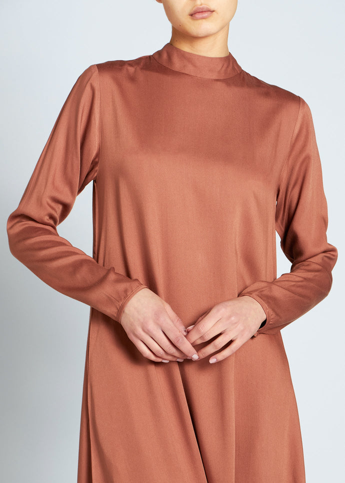 High Neck Abaya Terracotta | Abayas | Aab Modest Wear