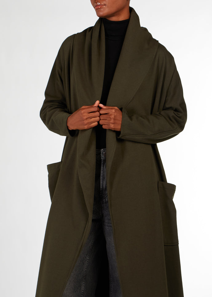 Cozy Fleece Cover Up Olive | Coats & Cover Ups | Aab Modest Wear