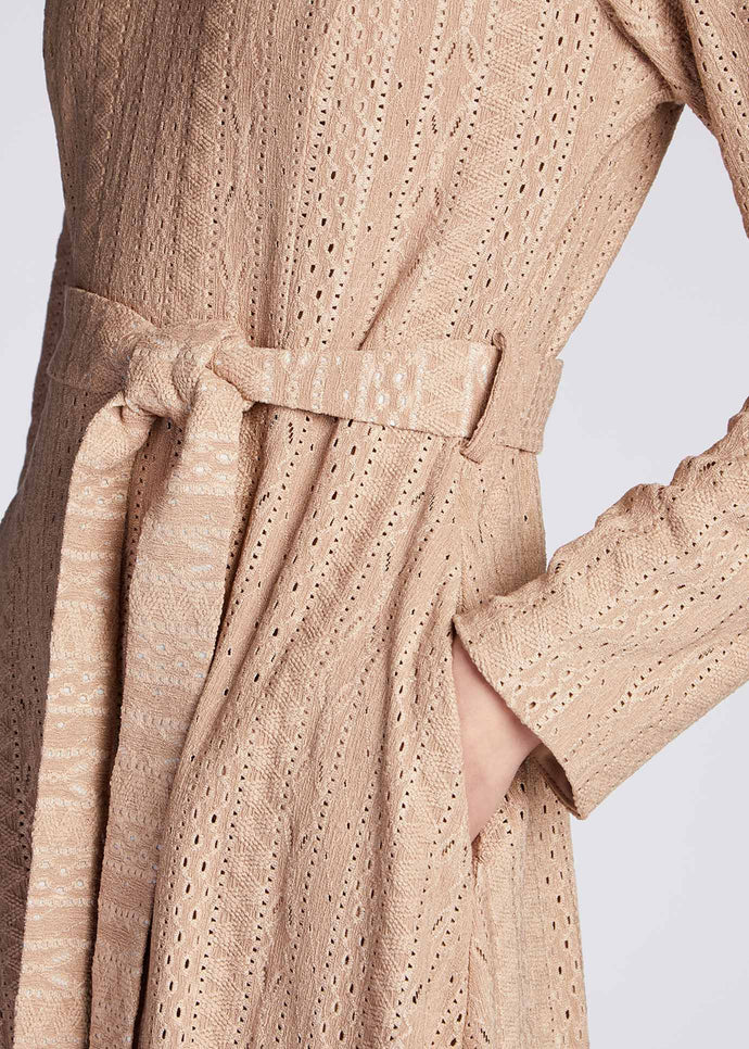 Dantel Abaya Camel | Abayas | Aab Modest Wear