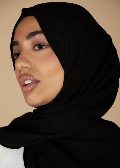 Black Bamboo Hijab
