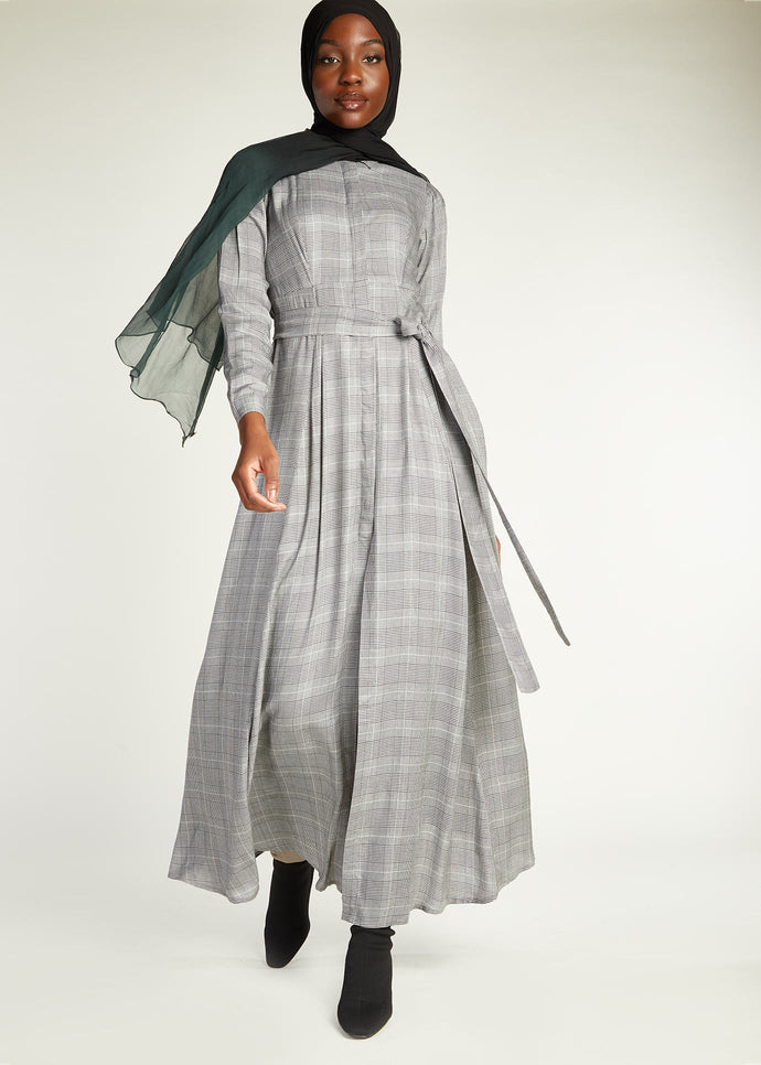 Glen Check Maxi Dress | Maxi Dresses | Aab Modest Wear