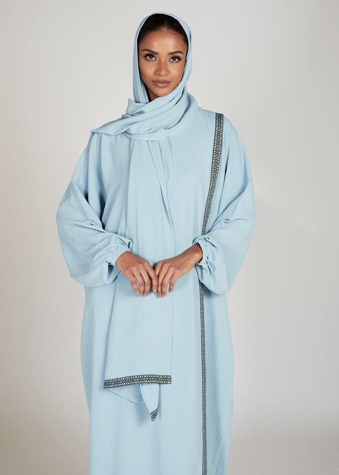 Prayer Abaya Powder Blue