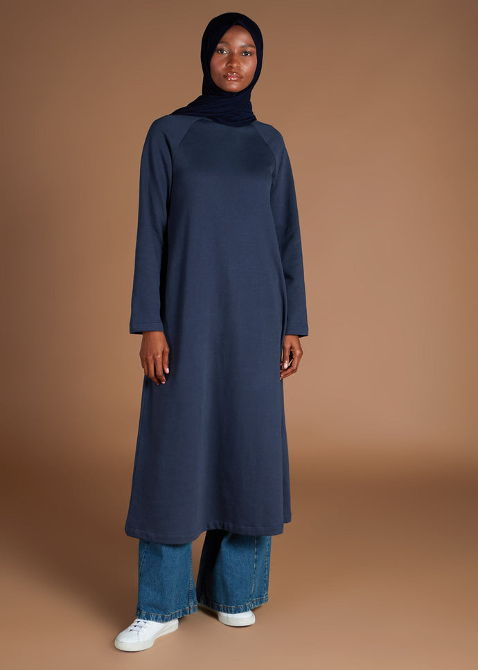 Fleece Jumper Dress Navy | Midis | Aab Modest Wear