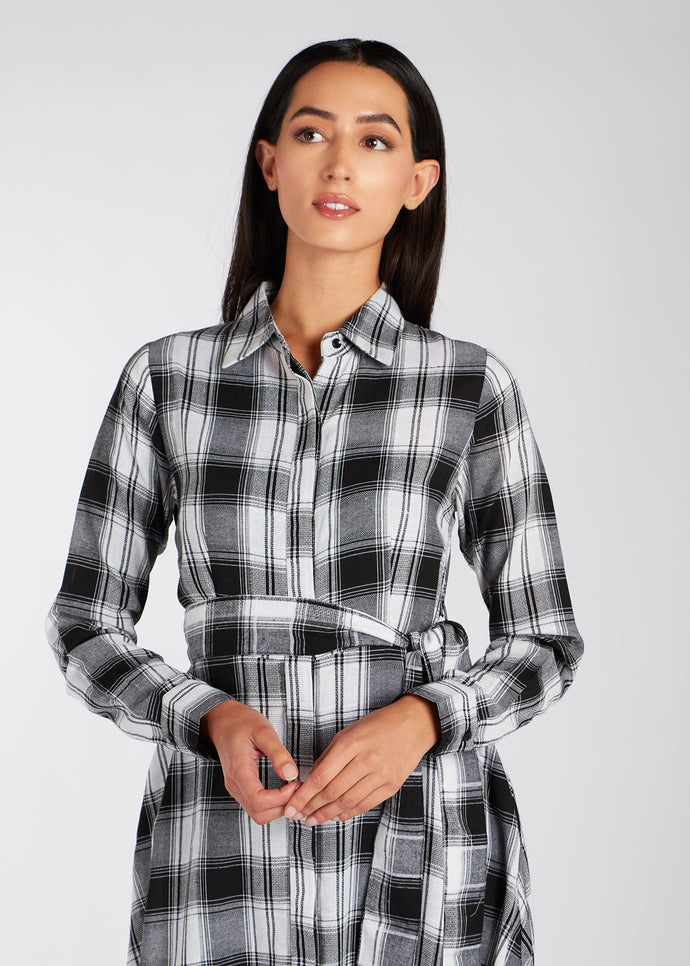 Open Weave Checked Maxi Dress | Maxi Dresses | Aab Modest Wear