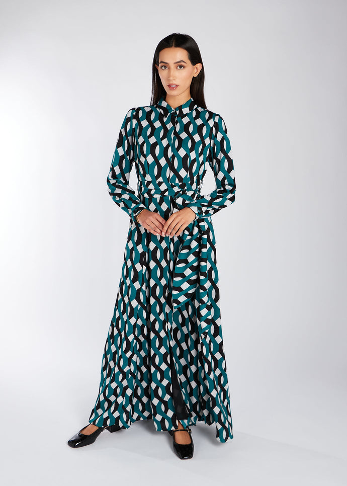 Geo Print Maxi Dress | Maxi Dresses | Aab Modest Wear