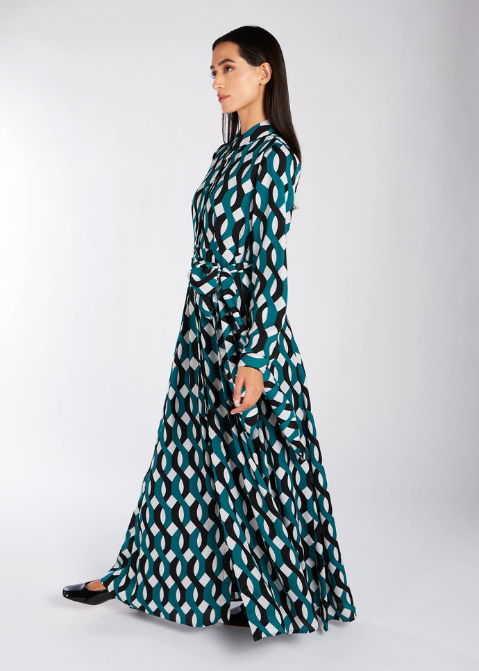 Geo Print Maxi Dress | Maxi Dresses | Aab Modest Wear