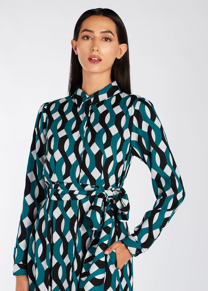 Geo Print Maxi Dress | Maxi Dresses | Aab Modest Wear