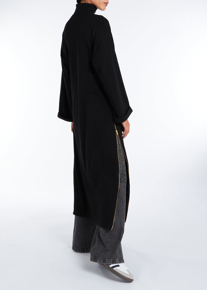 Side Zip Ribbed Midi Black | Midis | Aab Modest Wear