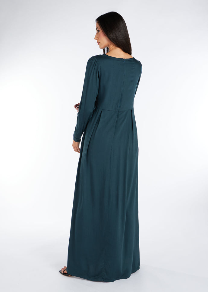 Skirted Abaya Dark Green | Abayas | Aab Modest Wear