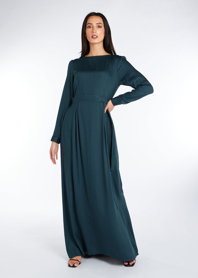 Skirted Abaya Dark Green | Abayas | Aab Modest Wear