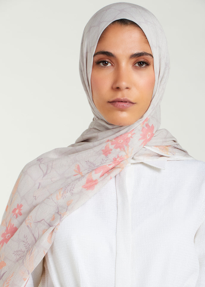 Cherry Blossom Print Hijab