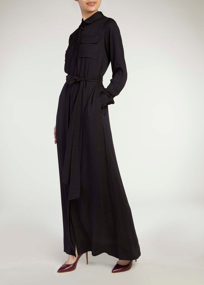 Button Down Maxi Black | Maxi Dresses | Aab Modest Wear