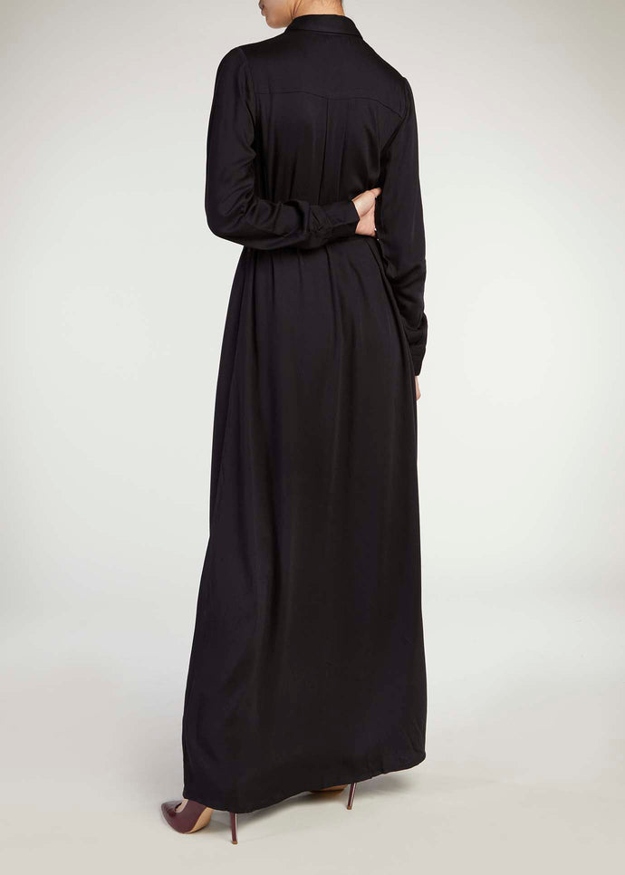 Button Down Maxi Black | Maxi Dresses | Aab Modest Wear