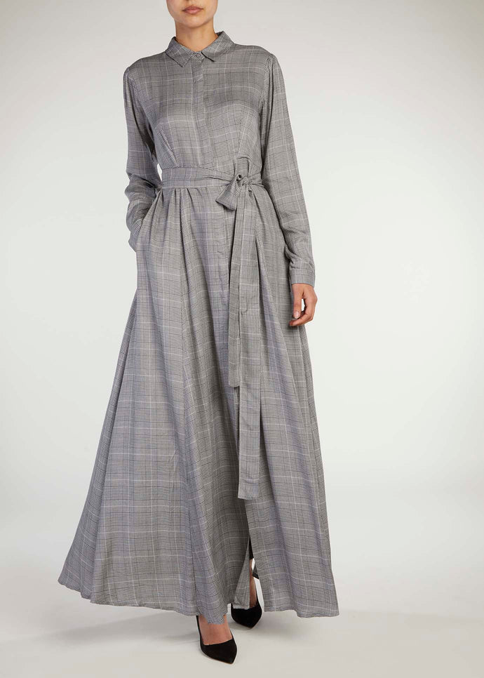Glen Check Maxi Dress | Maxi Dresses | Aab Modest Wear