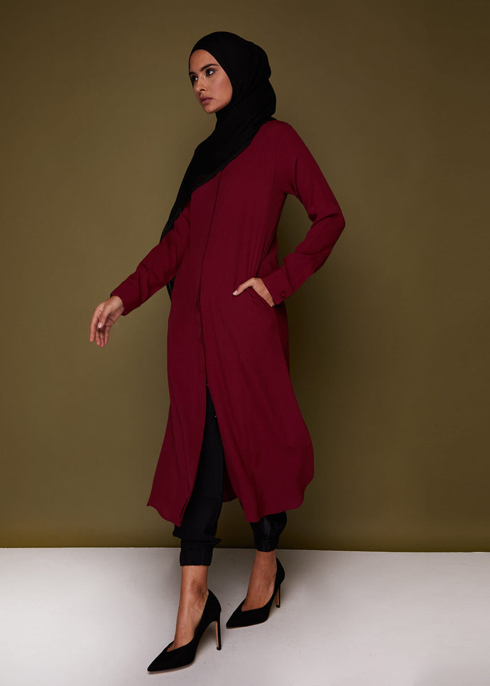 Shirt Dress Berry | Shirt Dresses | Aab Modest Wear