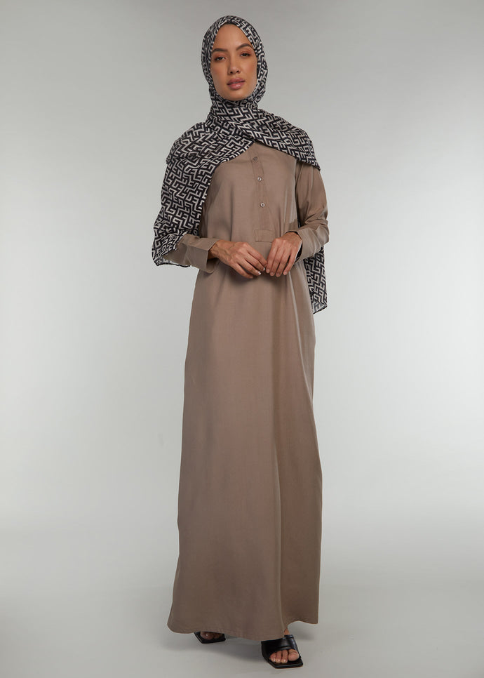 A Line Abaya Stone | Abayas | Aab Modest Wear
