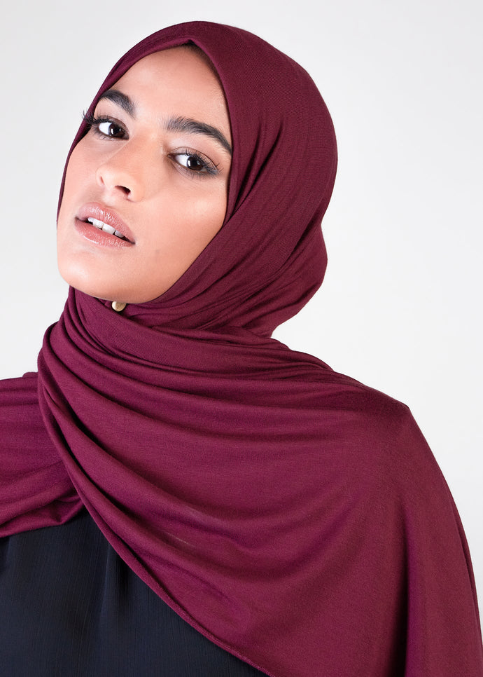 Plum Premium Jersey Hijab | Premium Jersey Hijabs | Aab Modest Wear