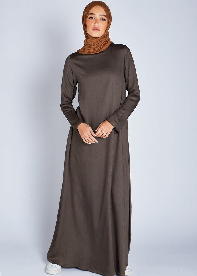 High Neck Abaya Olive | Abayas | Aab Modest Wear
