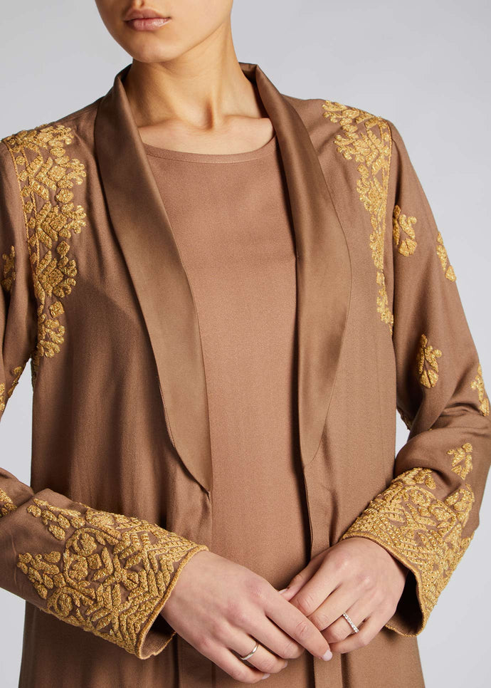 Dorada Long Jacket Nude | Coats and Cover-Ups | Aab Modest Wear