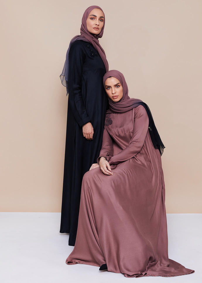 Crochet Flare Abaya Black | Abayas | Aab Modest Wear