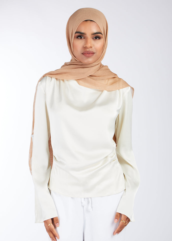 Premium Soft Wool Hijab Nude