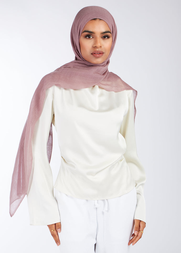 Premium Soft Wool Hijab Mauve