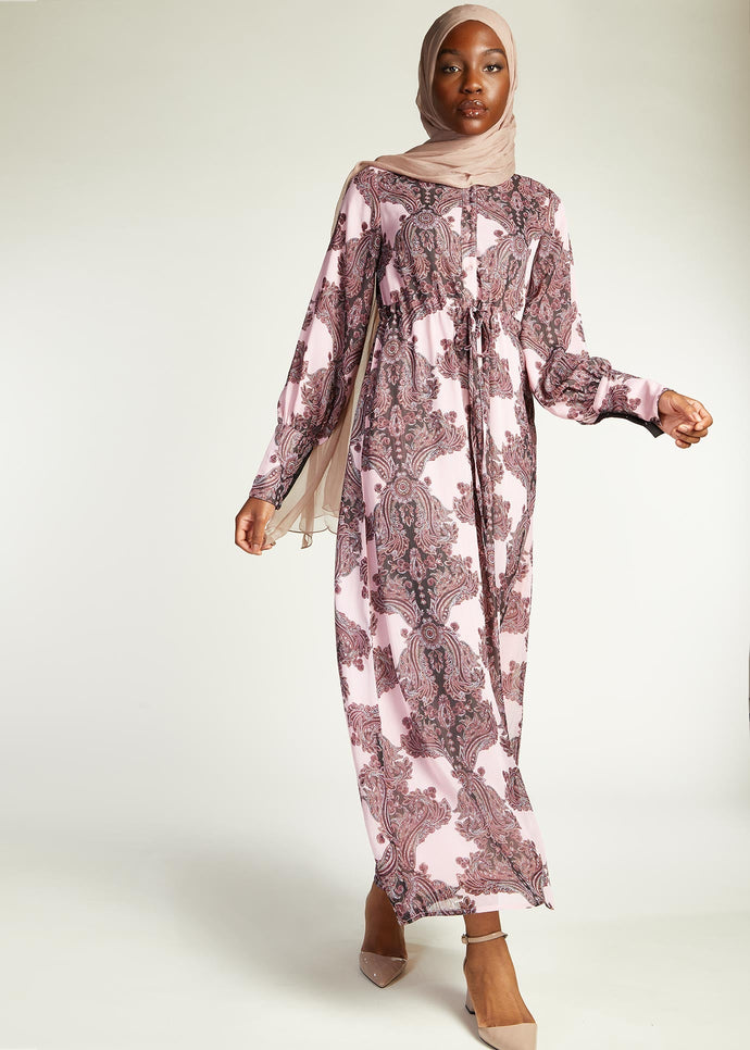 Pink Paisley Maxi Dress | Maxi Dresses | Aab Modest Wear