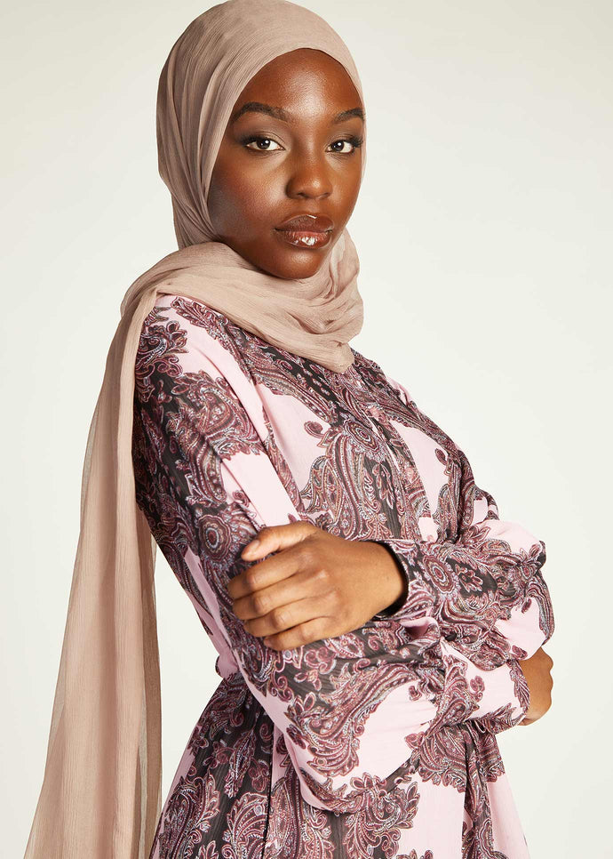 Pink Paisley Maxi Dress | Maxi Dresses | Aab Modest Wear