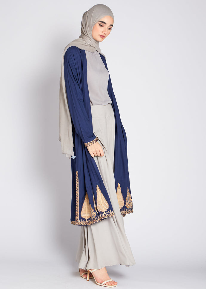 Qasida Kimono Blue Persia | Kimonos | Aab Modest Wear