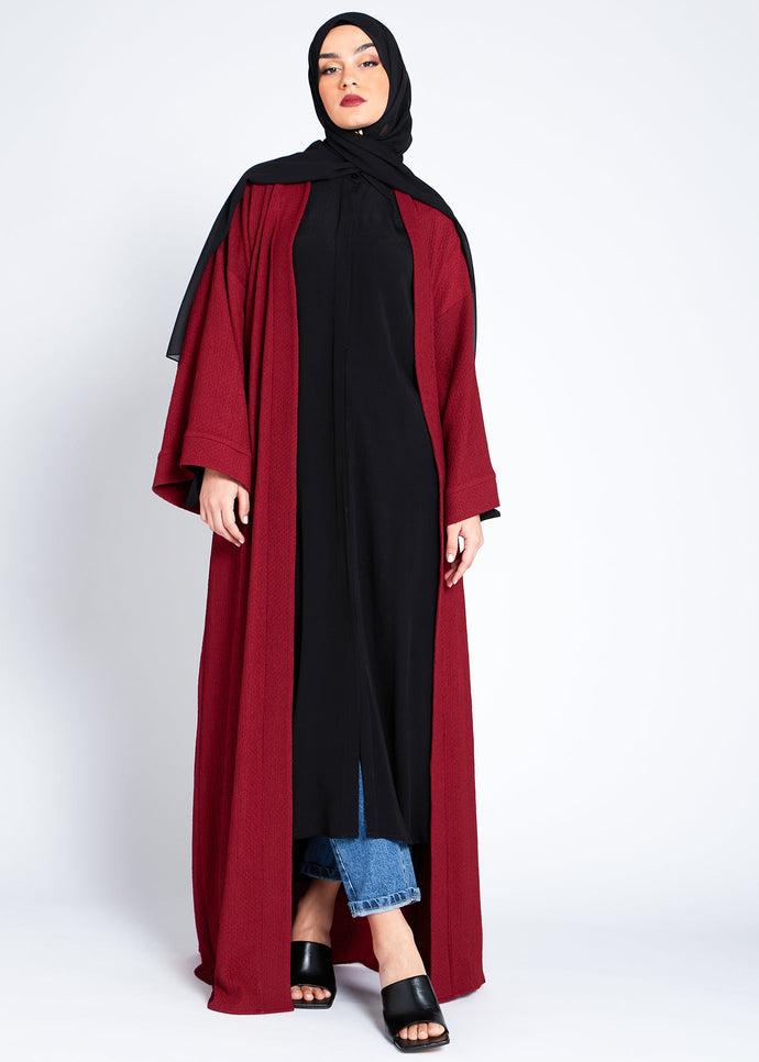 Textured Cardigan Plum | Coats & Cover-Ups | Aab Modest Wear