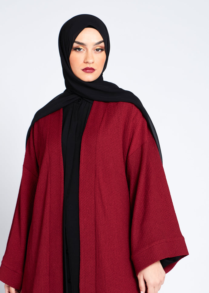 Textured Cardigan Plum | Coats & Cover-Ups | Aab Modest Wear