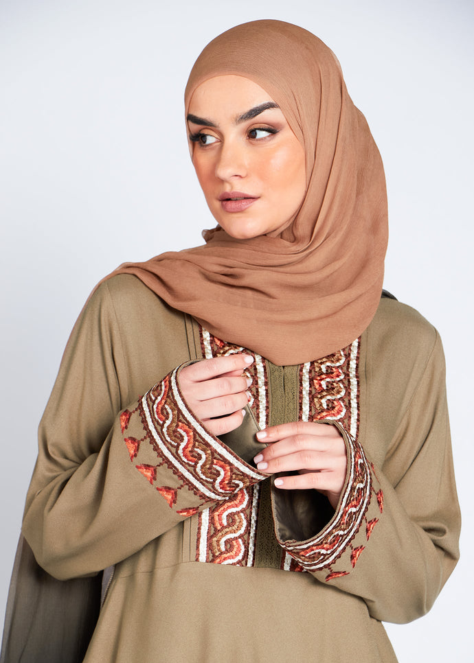 Cuban Coffee Chiffon Silk Hijab | Hijabs | Aab Modest Wear