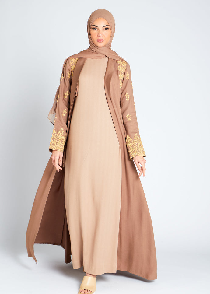 Dorada Long Jacket Nude | Coats and Cover-Ups | Aab Modest Wear