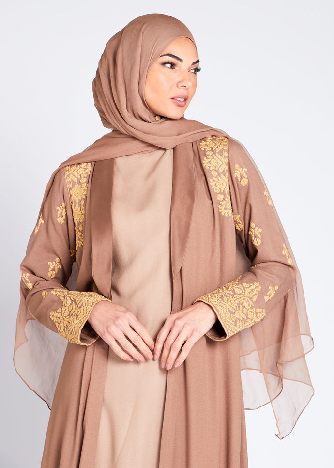 Dorada Long Jacket Nude | Coats and Cover-Ups | Aab Modest Wear
