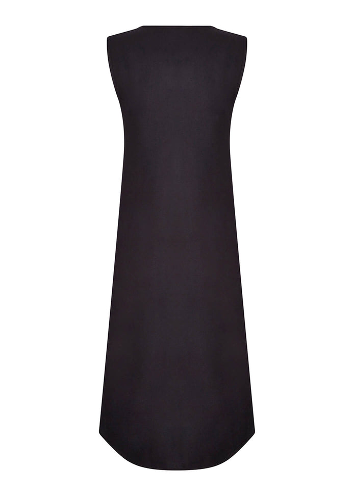 Black Crepe Slip Dress