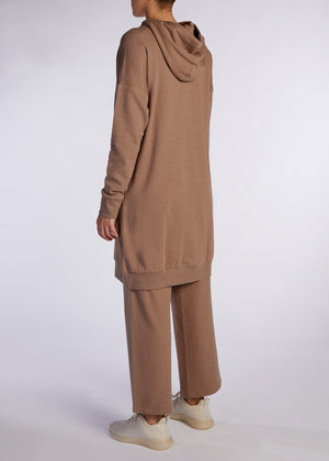 Mid Length Cotton Hoody Khaki | Aab Modest Activewear