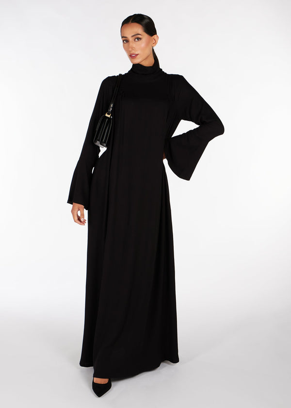 Roll Neck Abaya Black | Modest Abayas | Aab Modest Wear