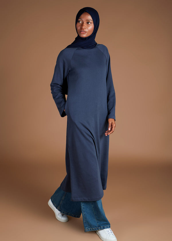 Fleece Jumper Dress Navy | Midis | Aab Modest Wear