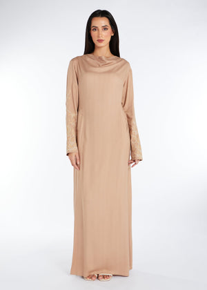 Fayinz Abaya Nude | Abayas | Aab Modest Wear