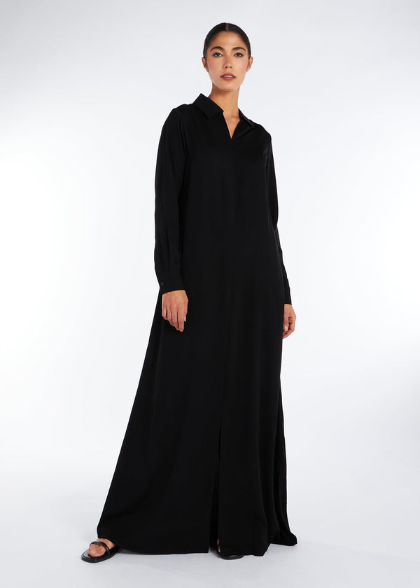 Collared A Line Maxi Black | Maxi Dresses | Aab Modest Wear
