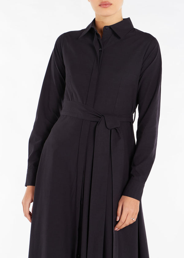 Navy Linen Blend Maxi | Maxi Dresses | Aab Modest Wear