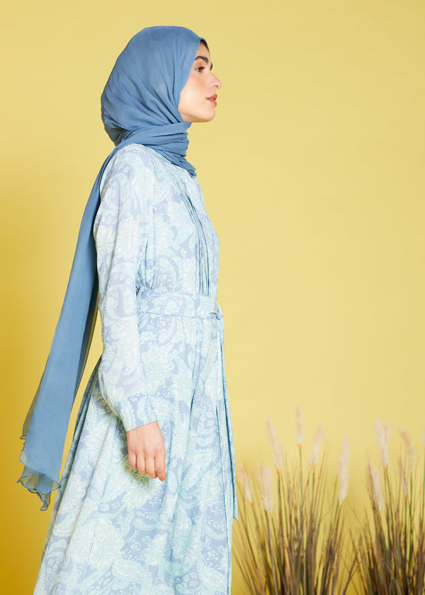 Blue Paisley Maxi Dress | Maxi Dresses | Aab Modest Wear