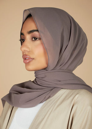 Taupe Crepe Hijab