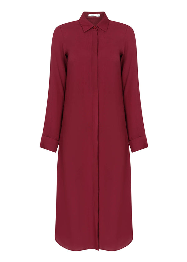 Shirt Dress Berry | Shirt Dresses | Aab Modest Wear