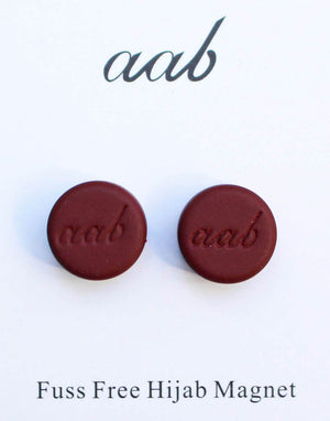 Matte Garnet Hijab Magnet - Twin Pack