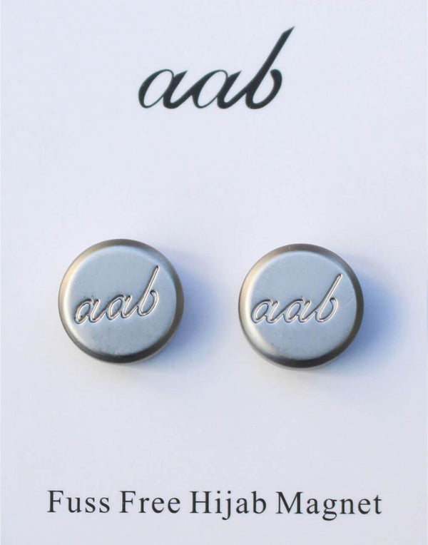 Matte Silver Hijab Magnet - Twin Pack
