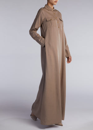 Utility Abaya Nude | Abayas | Aab Modest Wear