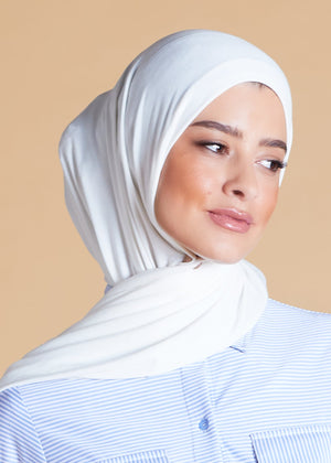 Premium Jersey Hijab White | Hijabs | Aab Modest Wear