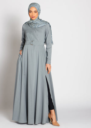 Cotton Wrap Maxi Grey | Maxi Dresses | Aab Modest Wear