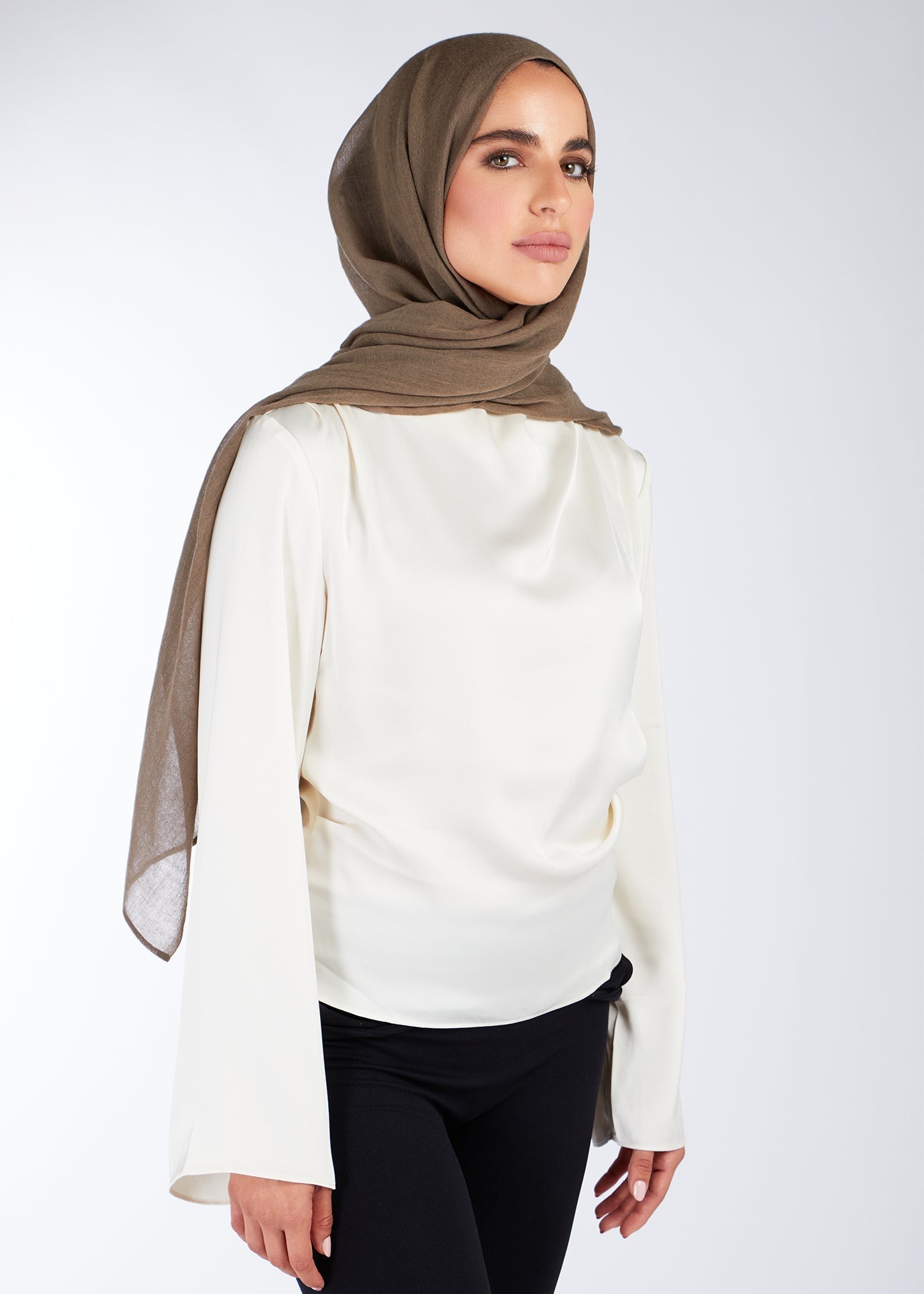 Premium Soft Wool Hijab Khaki